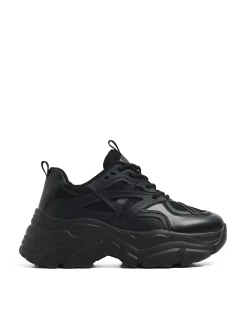 Cropp Sneakersy*Czarne sneakersy chunky