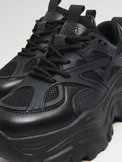 Cropp Sneakersy*Czarne sneakersy chunky