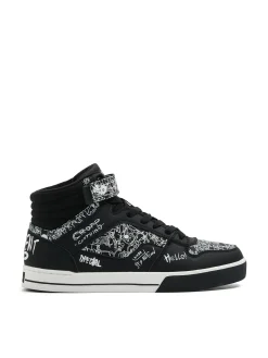 Cropp Sneakersy|Za Kostkę*Czarne sneakersy z komiksowym nadrukiem