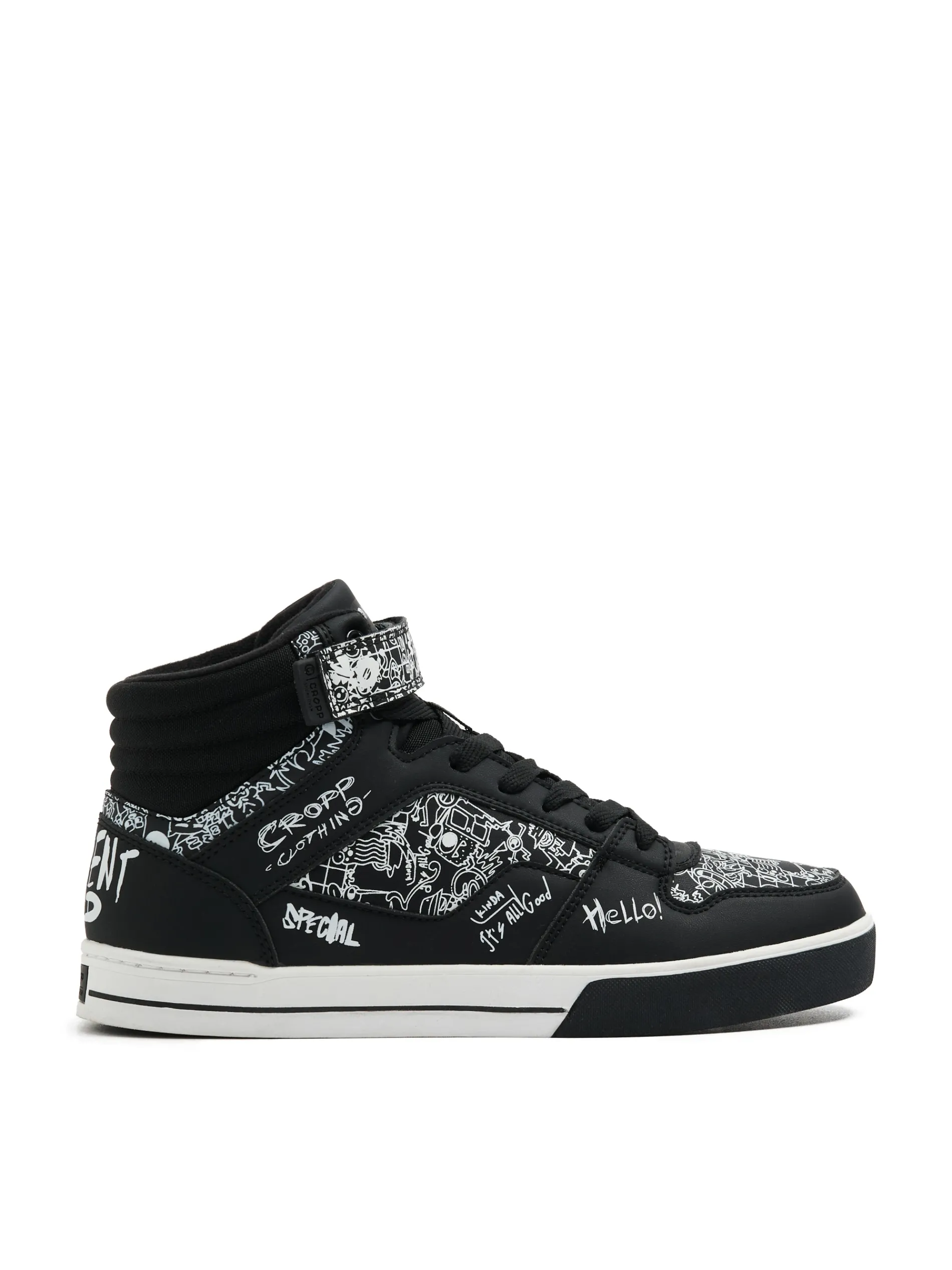 Cropp Sneakersy|Za Kostkę*Czarne sneakersy z komiksowym nadrukiem