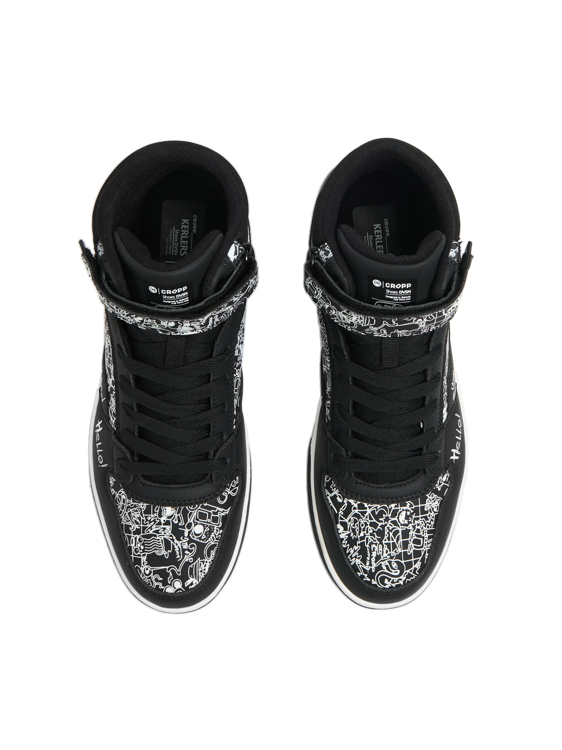Cropp Sneakersy|Za Kostkę*Czarne sneakersy z komiksowym nadrukiem