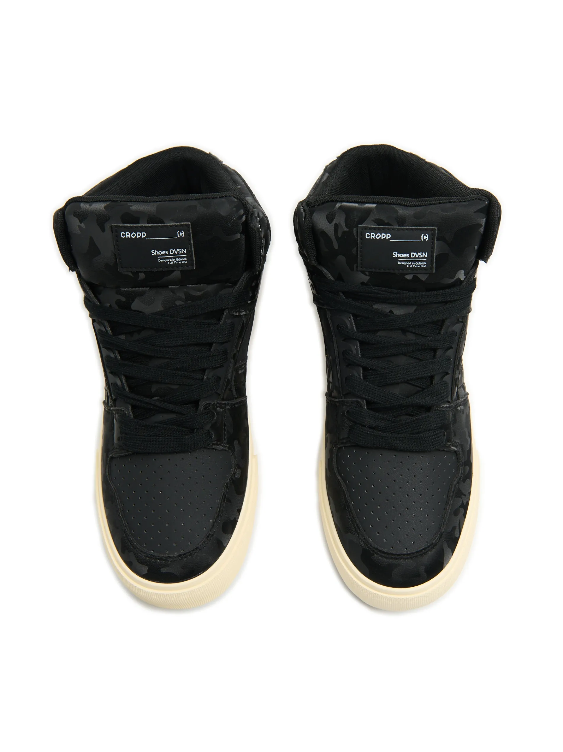 Cropp Sneakersy|Za Kostkę*Czarne sneakersy z wysoką cholewką