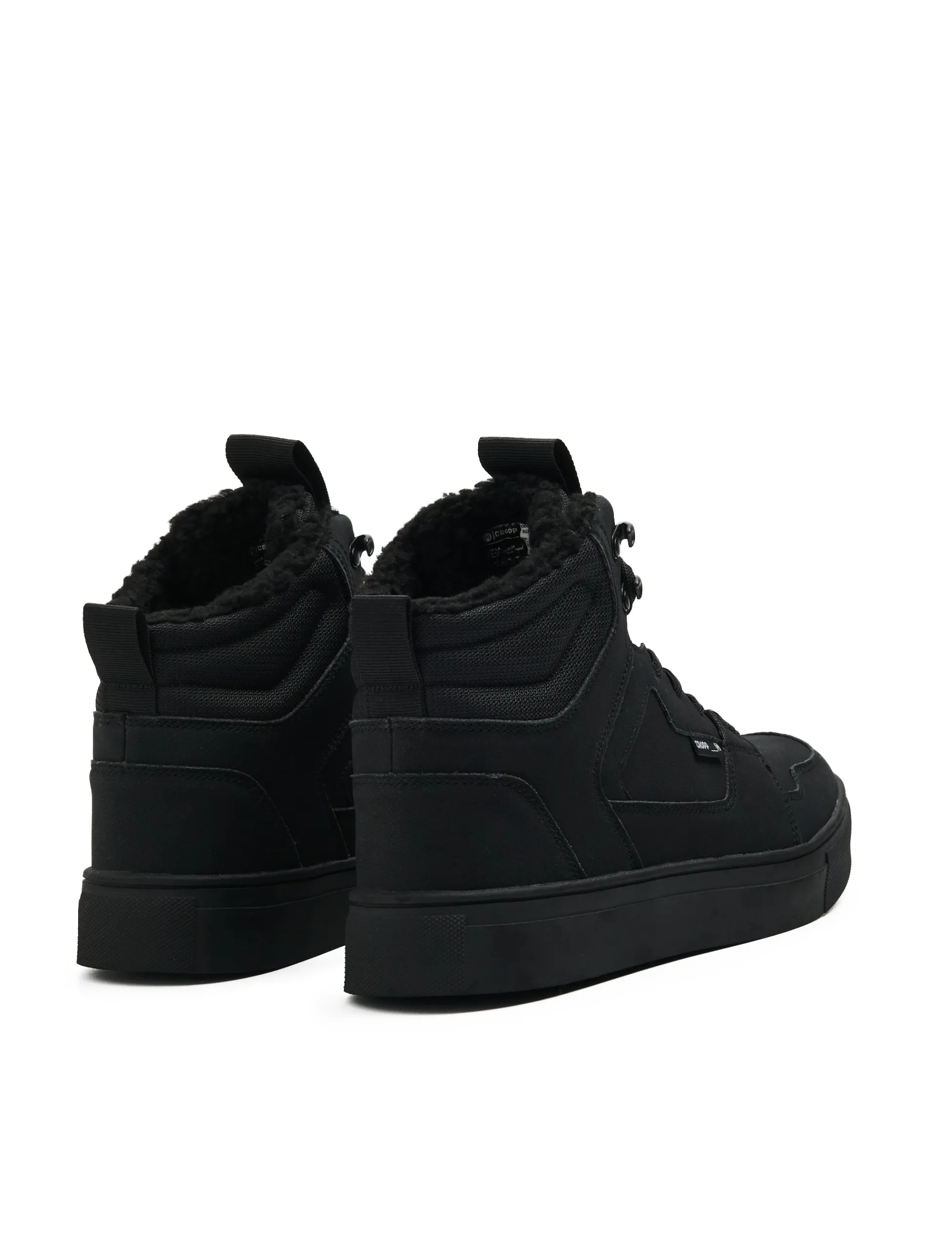 Cropp Sneakersy|Za Kostkę*Czarne sneakersy ze sztucznym barankiem