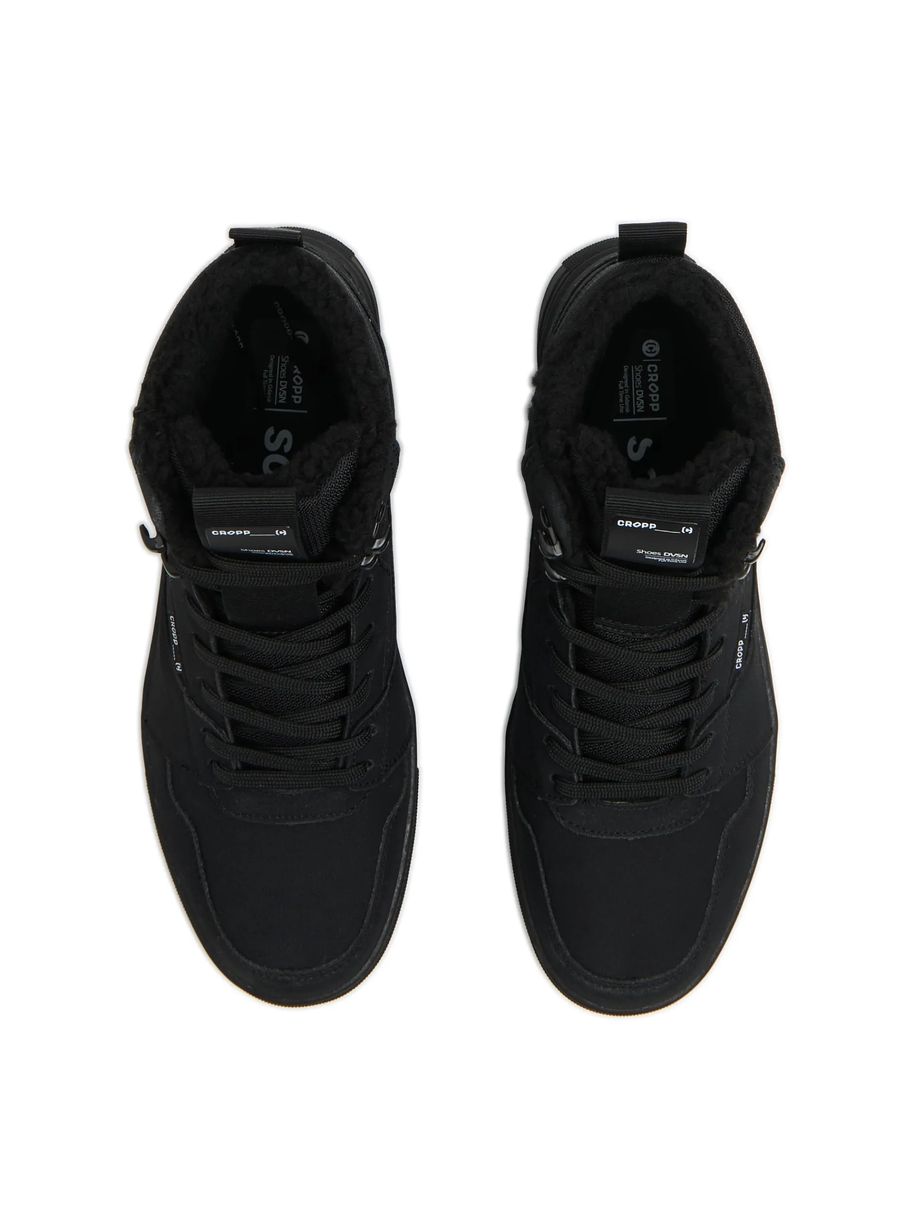 Cropp Sneakersy|Za Kostkę*Czarne sneakersy ze sztucznym barankiem