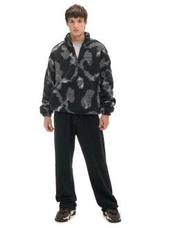 Cropp Spodnie*Czarne spodnie dresowe z zatrzaskami