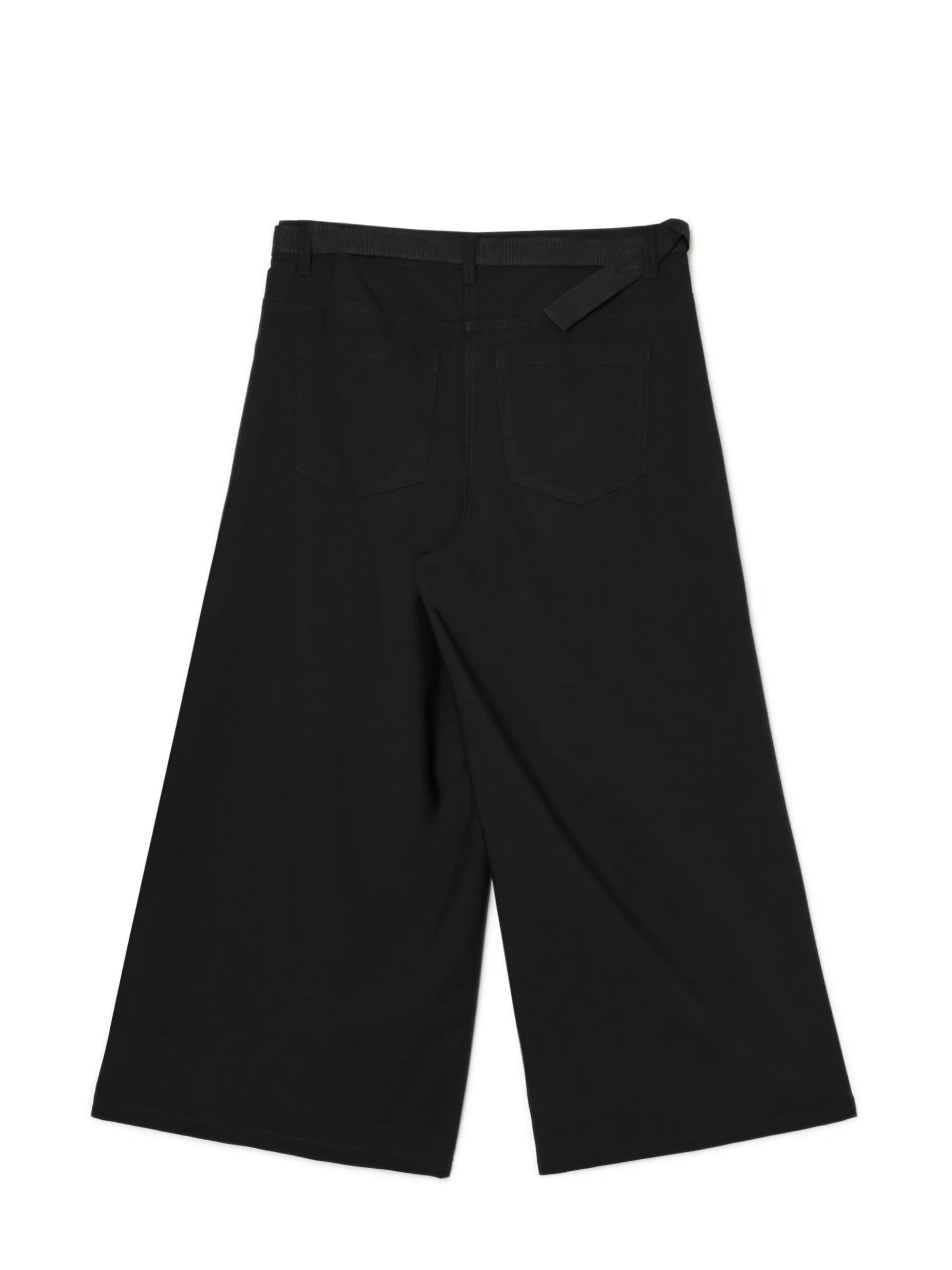 Cropp Spodnie*Czarne spodnie kuloty z wiskozą