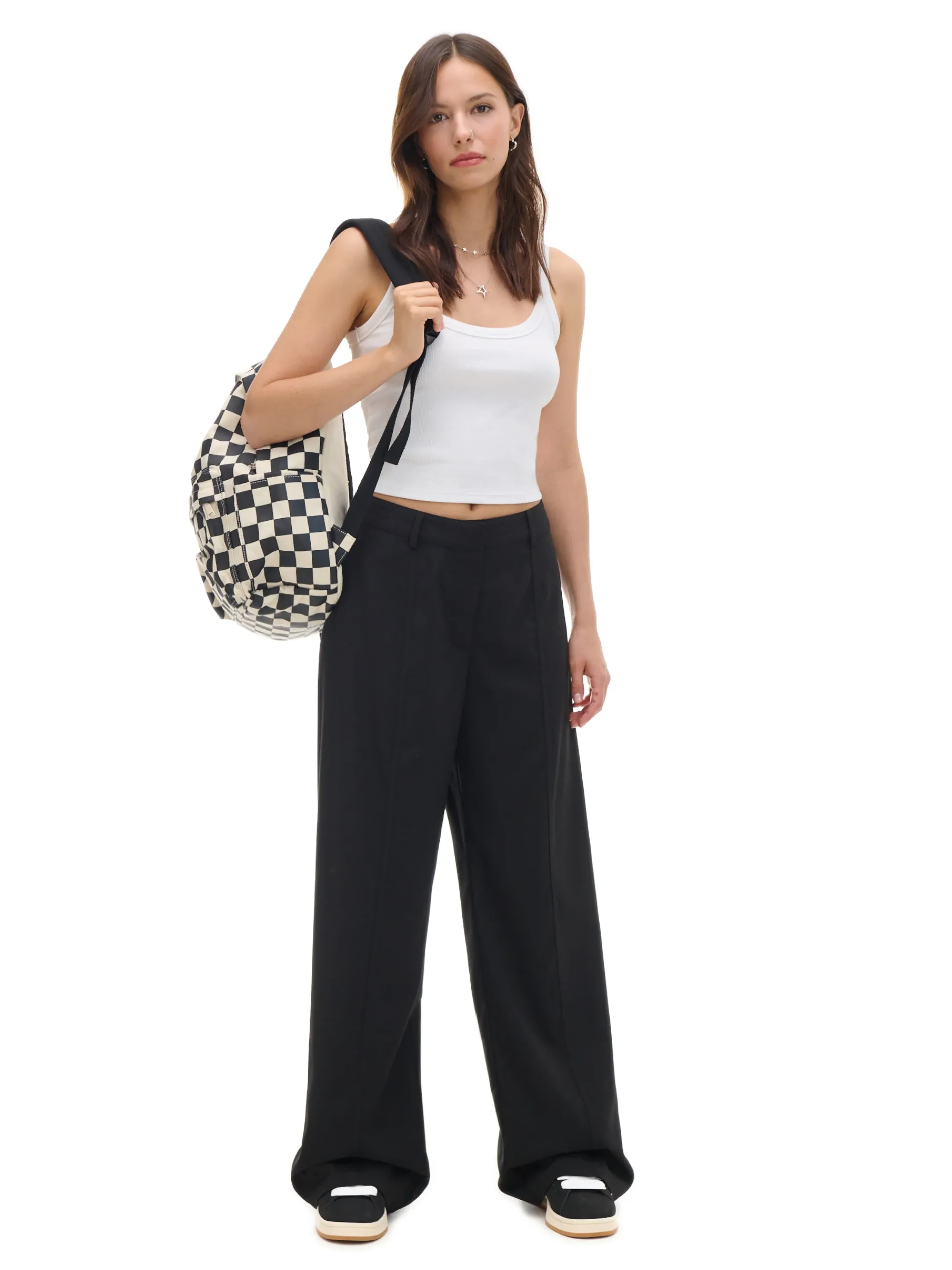 Cropp Spodnie*Czarne spodnie tailoring