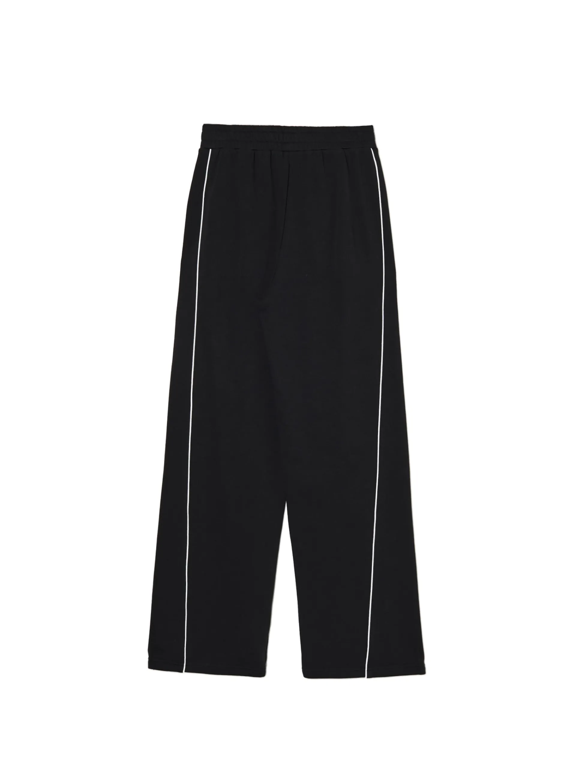 Cropp Spodnie*Czarne spodnie wide leg z wysokim stanem