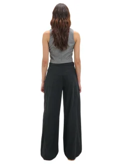 Cropp Spodnie*Czarne spodnie z kieszeniami cargo