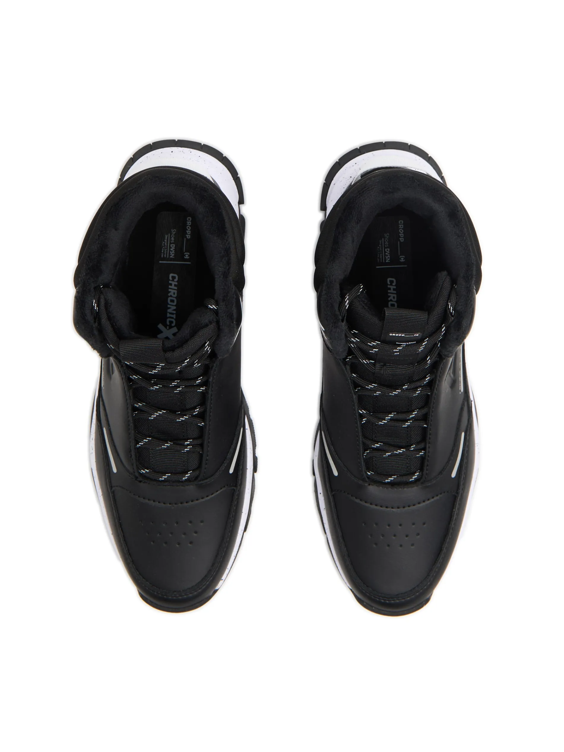 Cropp Sneakersy|Za Kostkę*Czarne wysokie sneakersy na zimę