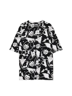 Cropp Koszulki*Czarno-biała koszulka z motywem duchów