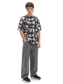 Cropp Koszulki*Czarno-biała koszulka z motywem duchów