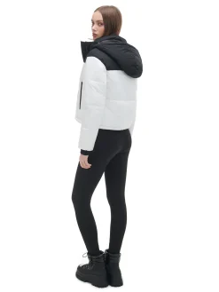 Cropp Kurtki, Płaszcze*Czarno-biała kurtka puffer z kapturem