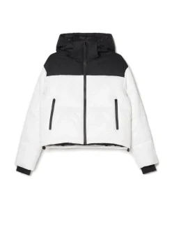Cropp Kurtki, Płaszcze*Czarno-biała kurtka puffer z kapturem