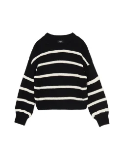 Cropp Swetry*Czarno-biały sweter z szerokim rękawem