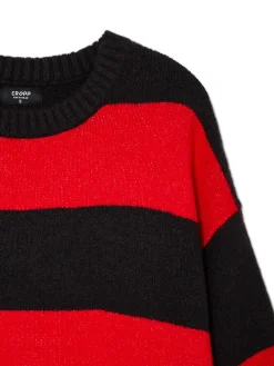 Cropp Swetry*Czarno- sweter w paski