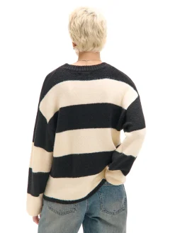 Cropp Swetry*Czarno- sweter w paski