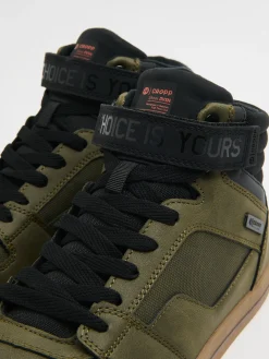 Cropp Sneakersy|Za Kostkę*Czarno-zielone sneakersy