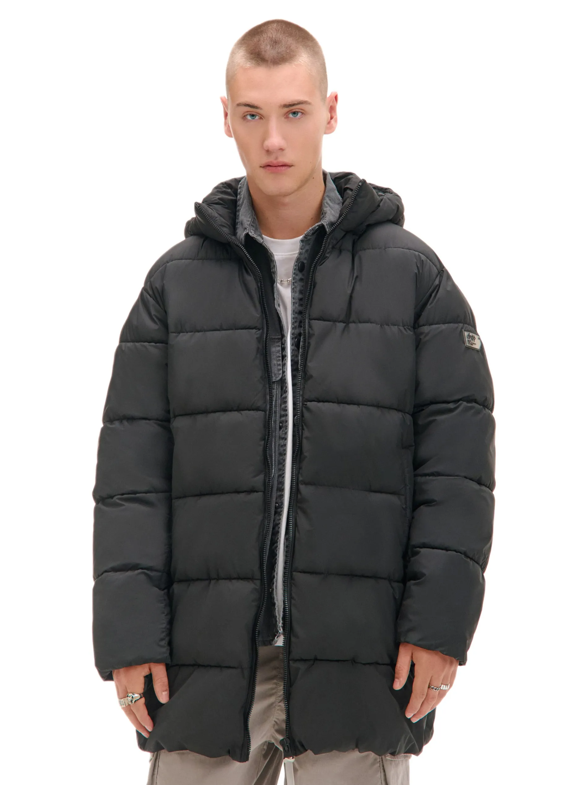 Cropp Kurtki Zimowe|Kurtki, Płaszcze*pikowany płaszcz z kapturem