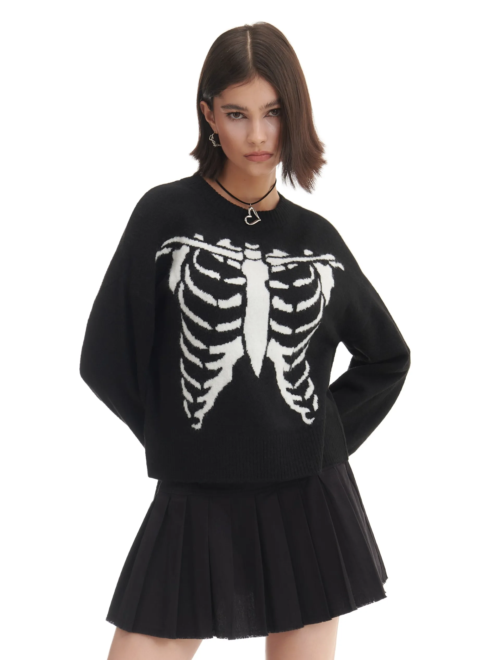 Cropp Swetry*sweter z kontrastowym nadrukiem