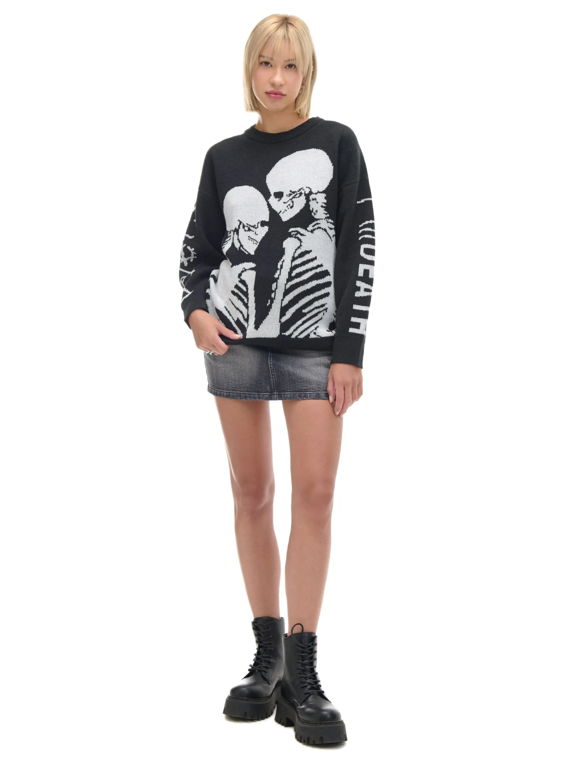 Cropp Swetry*sweter z motywem kościotrupów