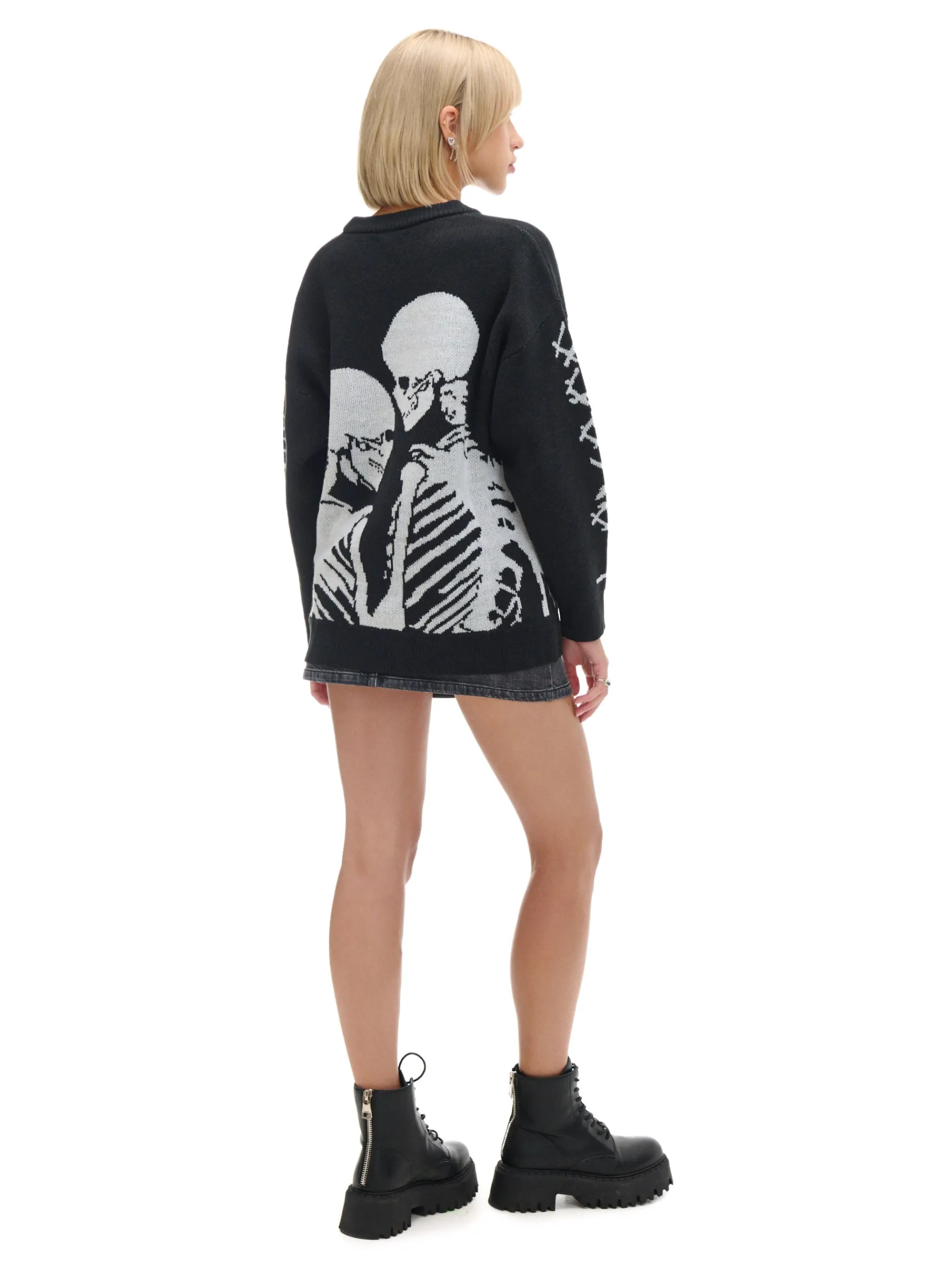 Cropp Swetry*sweter z motywem kościotrupów