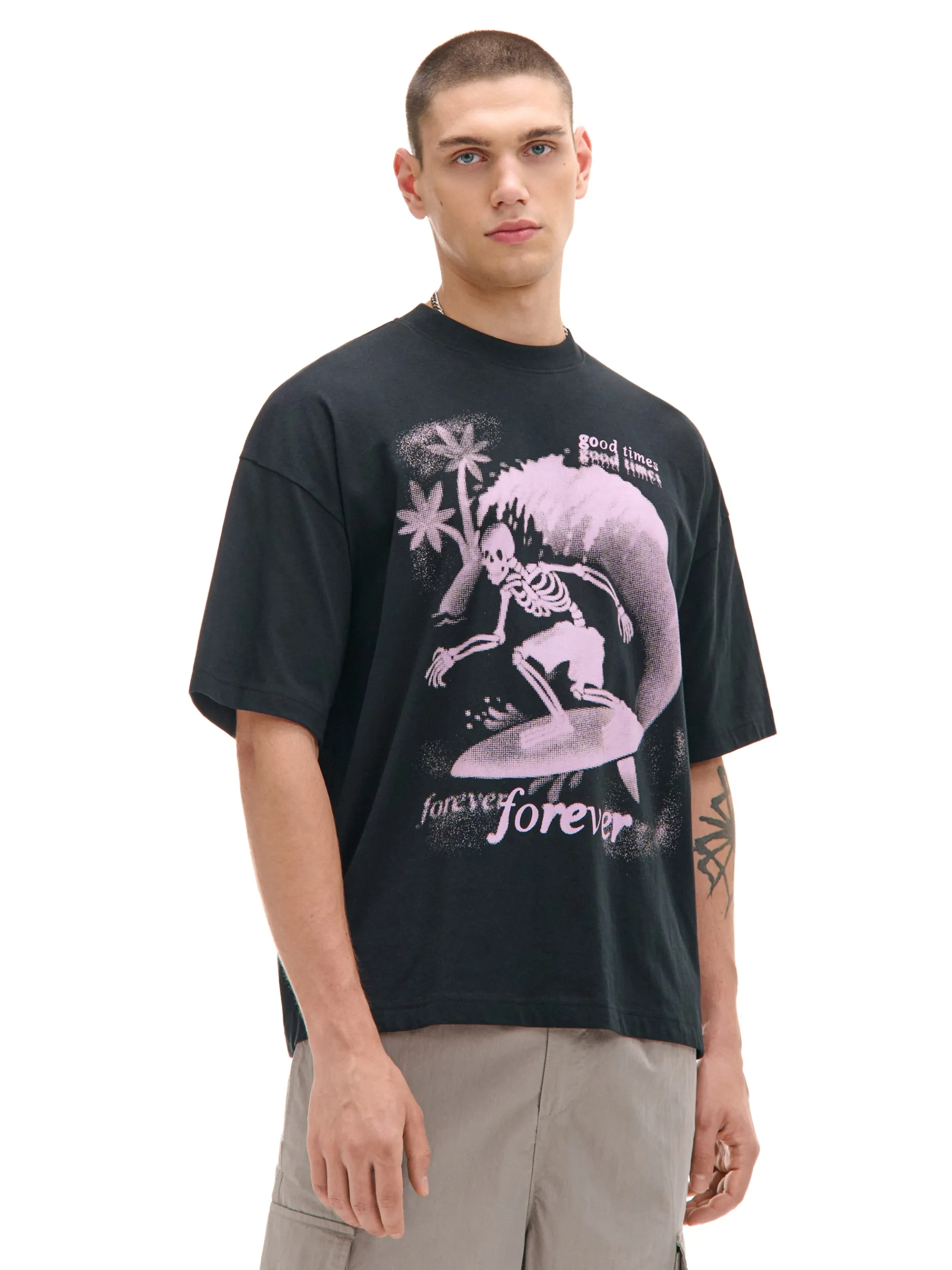 Cropp Koszulki*T-shirt boxy z nadrukiem