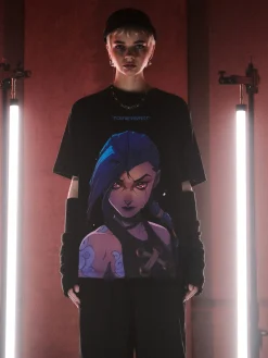 Cropp Koszulki, Topy*T-shirt z Jinx z Arcane