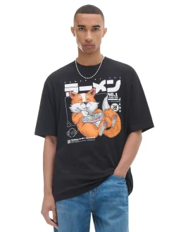 Cropp Koszulki*T-shirt z nadrukiem lisa