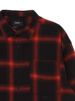 Cropp Koszule*Czerwona flanelowa koszula w kratę