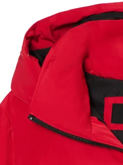 Cropp Kurtki, Płaszcze*Czerwona pikowana kurtka z kapturem