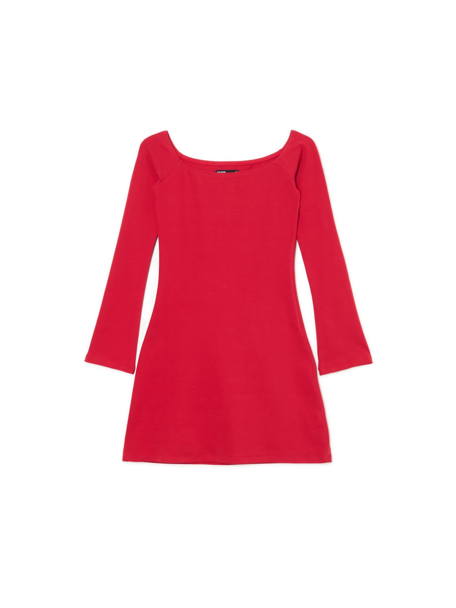 Cropp Sukienki, Kombinezony*Czerwona sukienka mini z rękawami flare