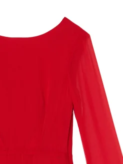 Cropp Sukienki, Kombinezony*Czerwona sukienka mini z falbanami