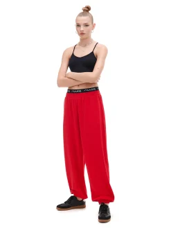 Cropp Spodnie*Czerwone dresowe joggery