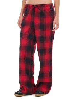 Cropp Spodnie*Czerwone spodnie w kratę