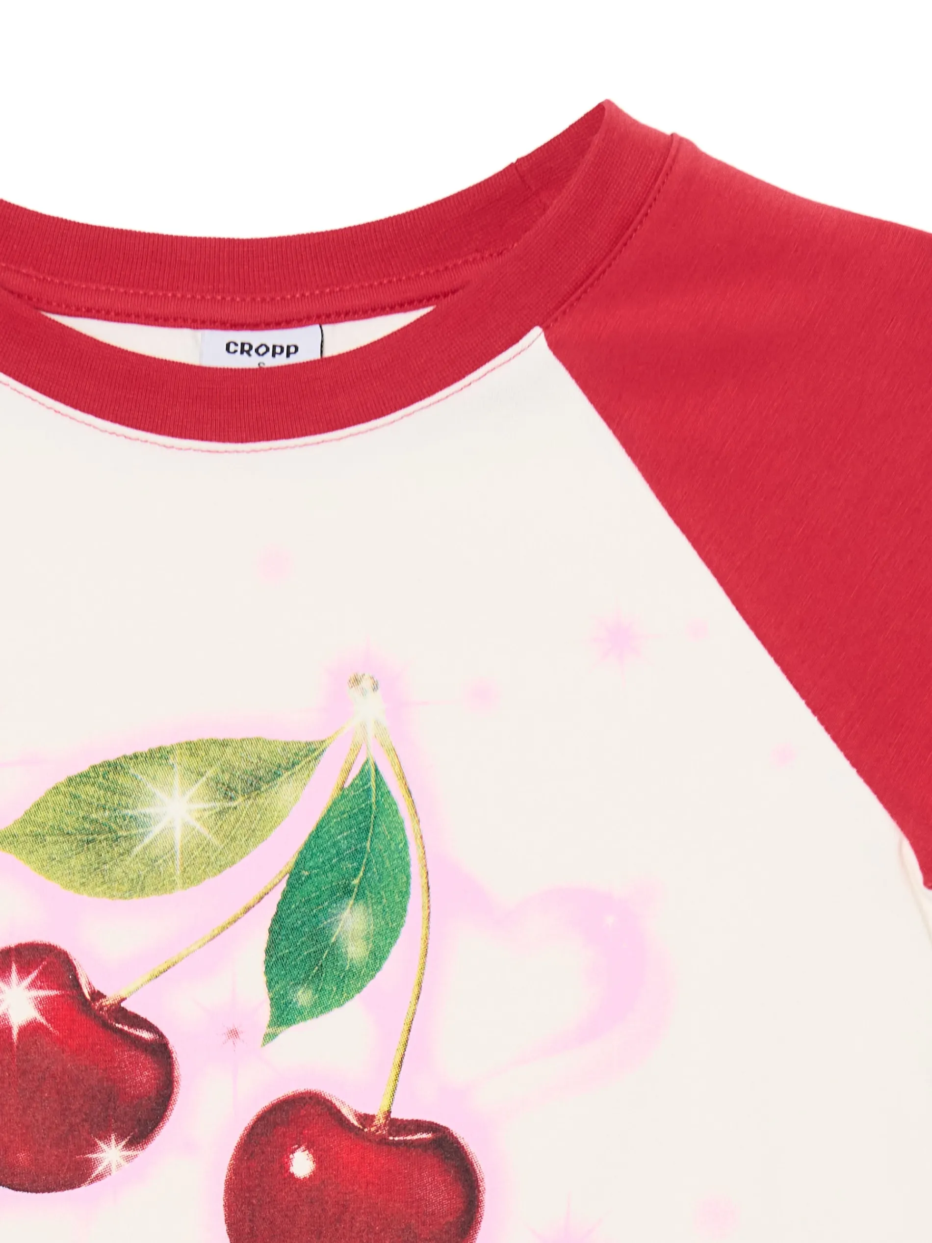 Cropp Koszulki, Topy*Dopasowany T-shirt z wiśniami