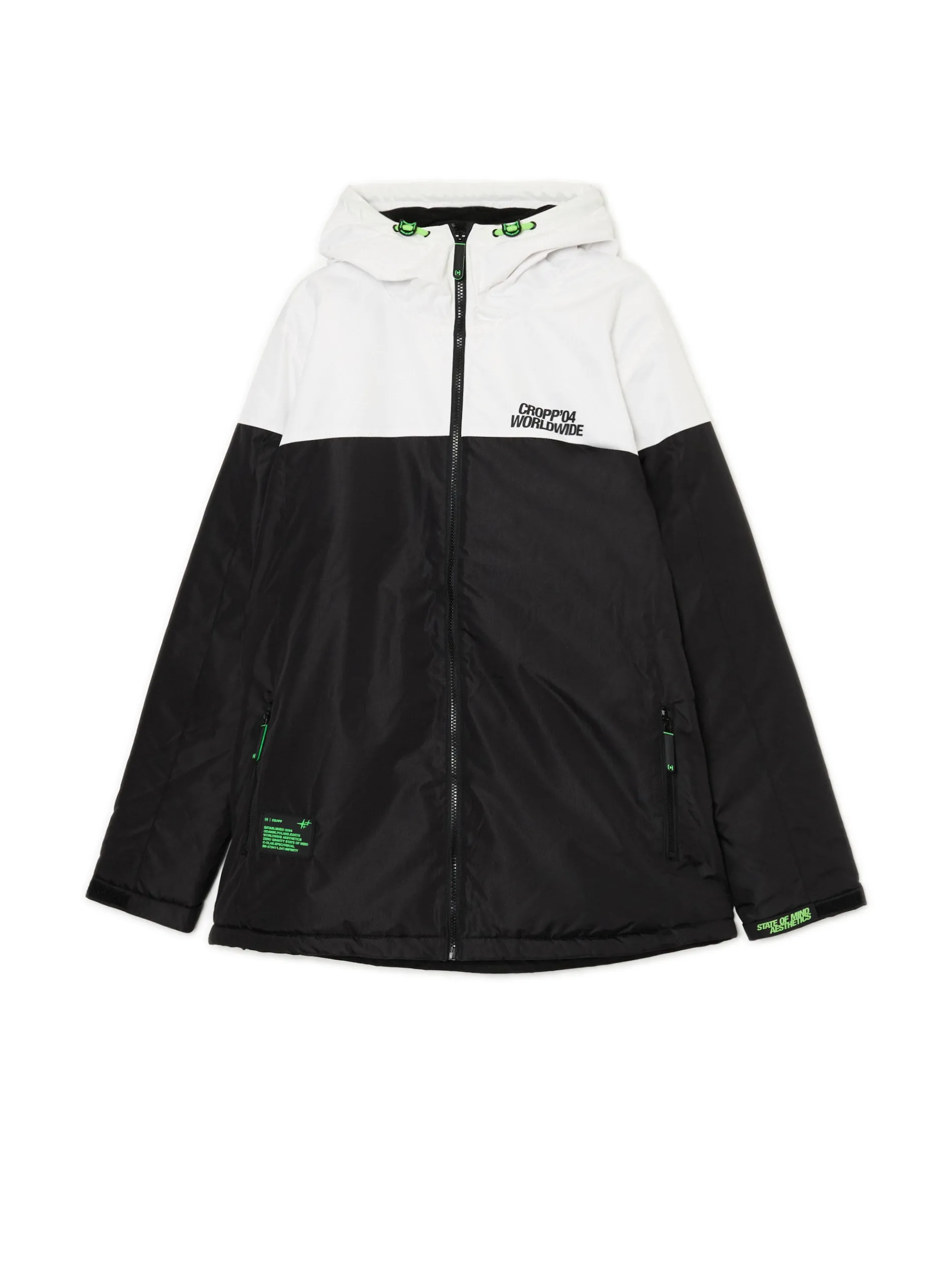 Cropp Kurtki Zimowe|Kurtki, Płaszcze*Dwukolorowa kurtka z kapturem