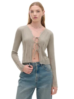 Cropp Swetry*Dzianinowy kardigan z domieszką wełny