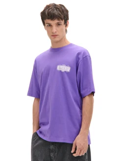 Cropp Koszulki*Fioletowa koszulka z nadrukiem Beetlejuice