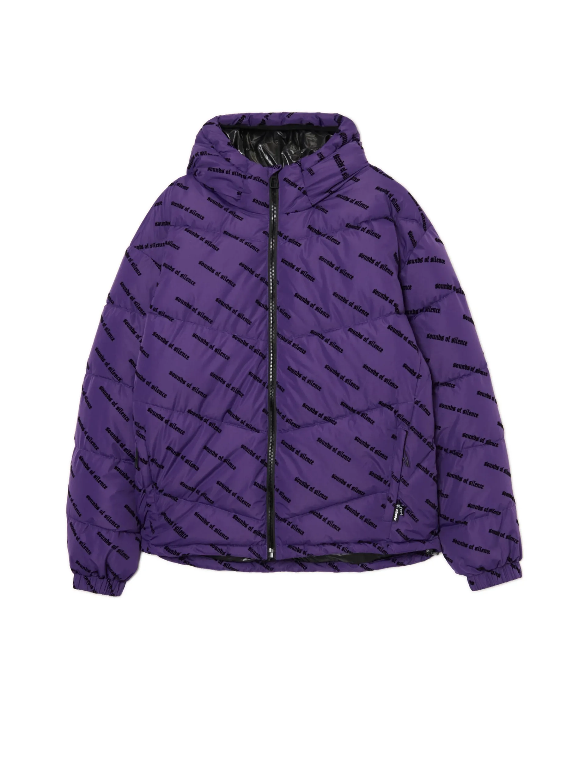 Cropp Kurtki Zimowe|Kurtki, Płaszcze*Fioletowa kurtka puffer z kapturem