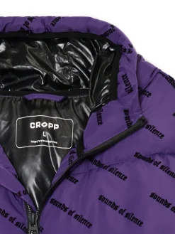 Cropp Kurtki Zimowe|Kurtki, Płaszcze*Fioletowa kurtka puffer z kapturem