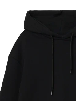 Cropp Bluzy*Gładka czarna bluza z kapturem