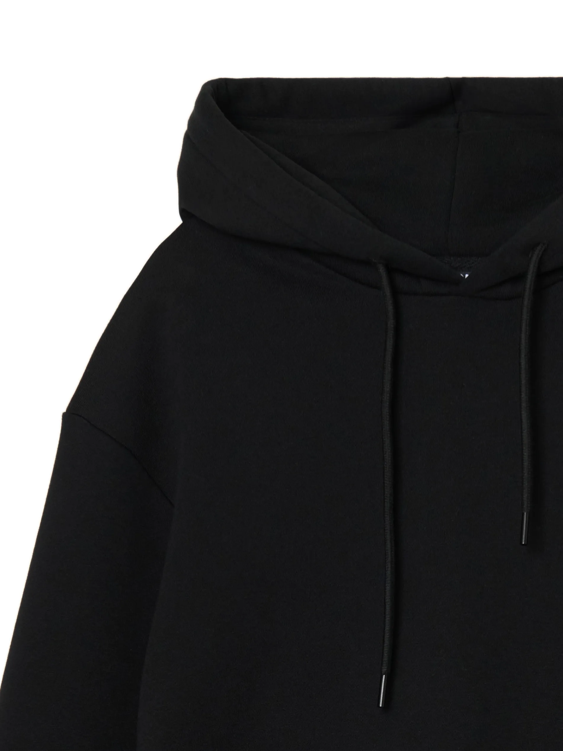 Cropp Bluzy*Gładka czarna bluza z kapturem