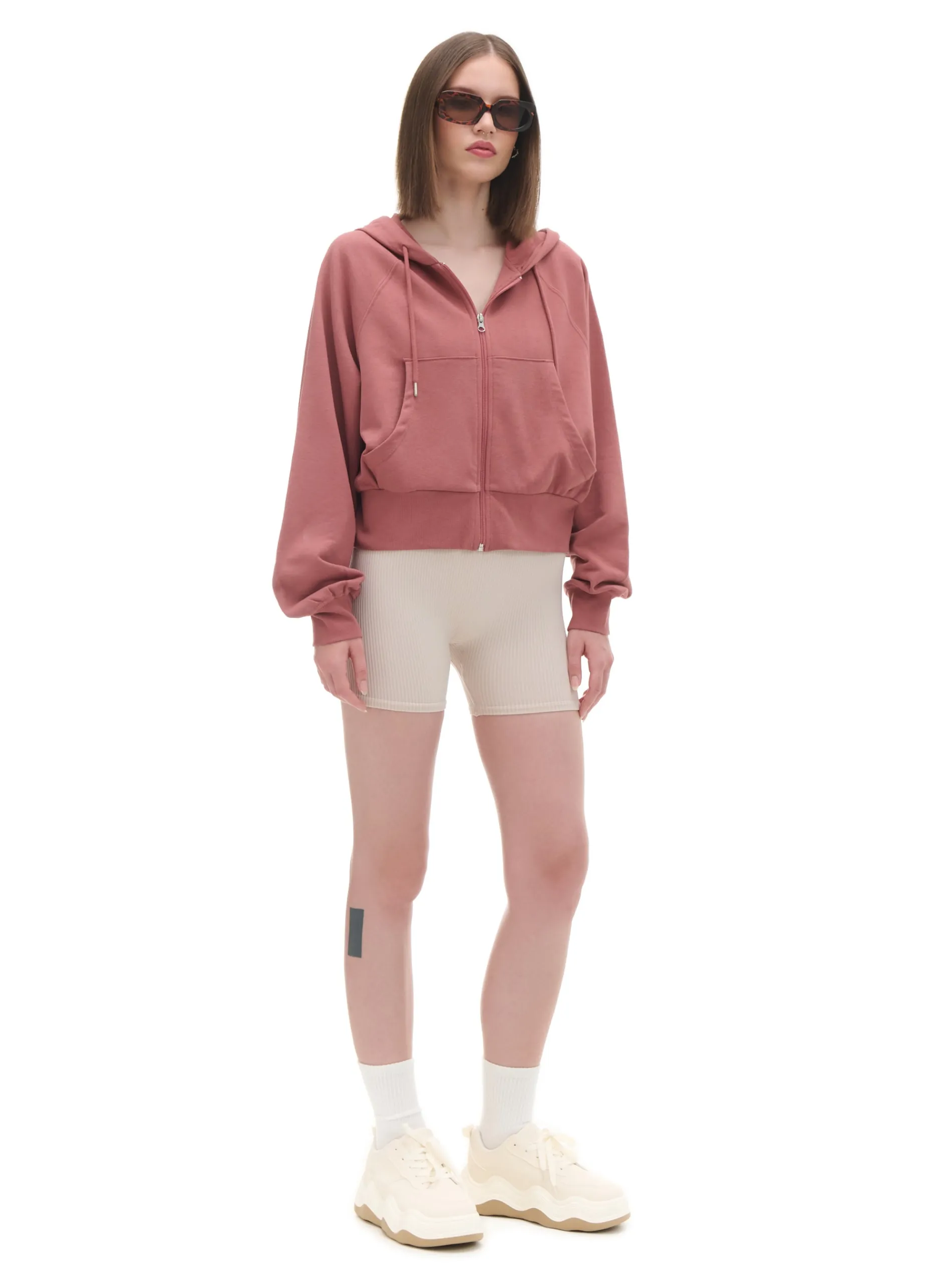 Cropp Bluzy*Gładka rozpinana bluza z kapturem