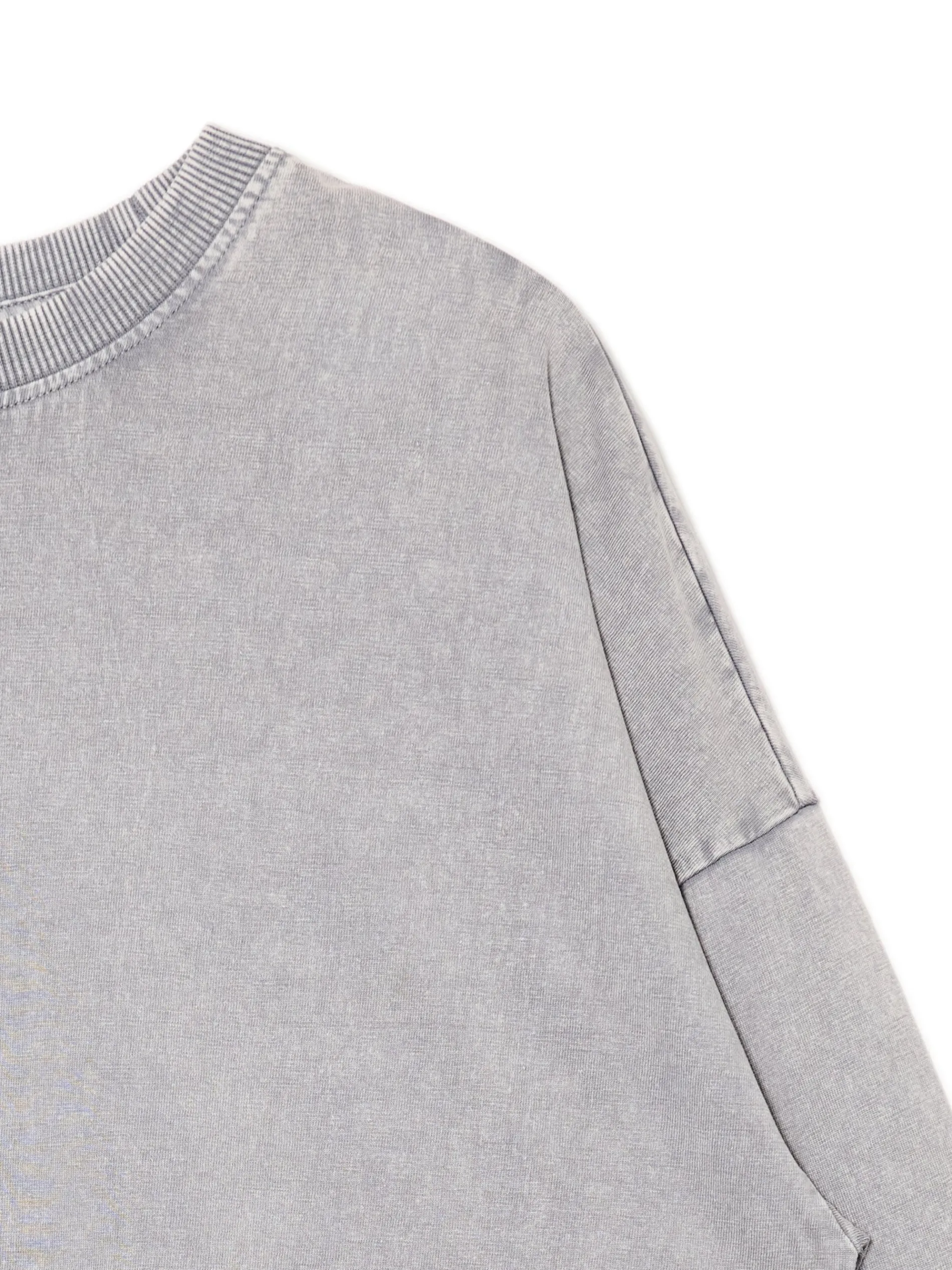 Cropp Unisex|Unisex*Gładki szary T-shirt longsleeve UNISEX