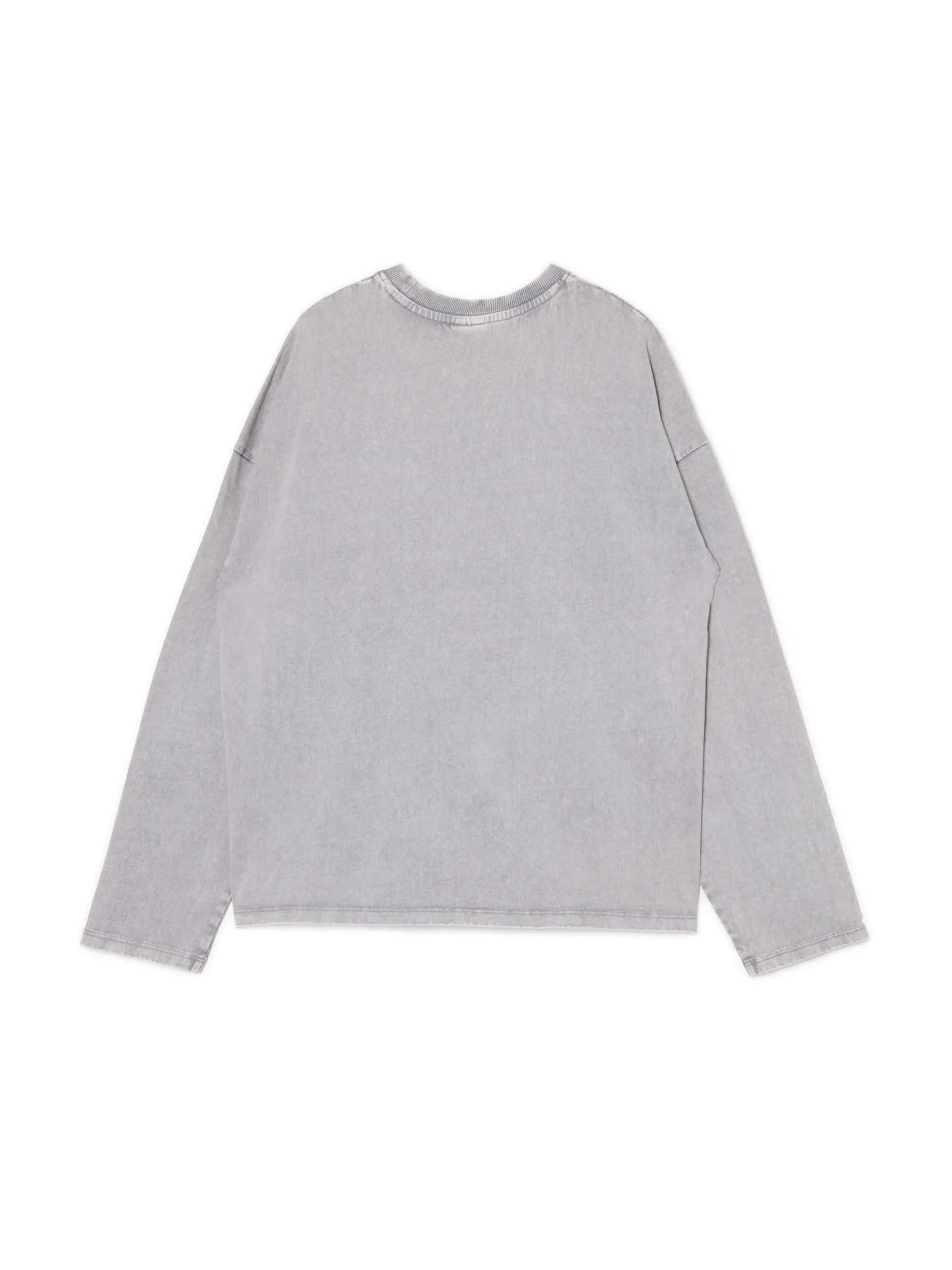 Cropp Unisex|Unisex*Gładki szary T-shirt longsleeve UNISEX