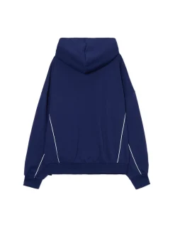 Cropp Bluzy*Granatowa bluza hoodie z naszywkami