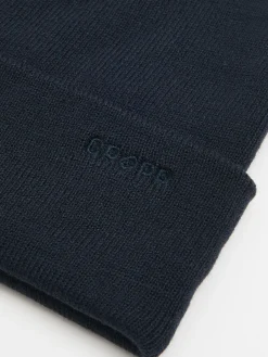 Cropp Czapki|Basic*Granatowa czapka beanie z naszywką