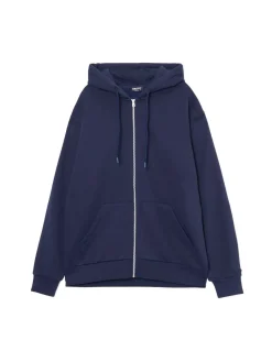 Cropp Bluzy*Granatowa rozpinana bluza z kapturem