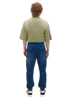 Cropp Jeansy*Granatowe jeansowe joggery regular